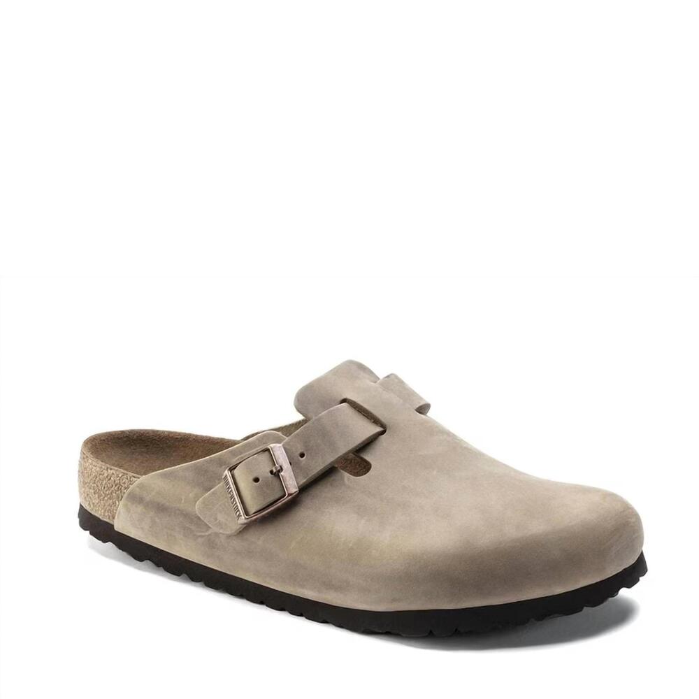 NEW BIRKENSTOCK unisex - boston leather clog in brown